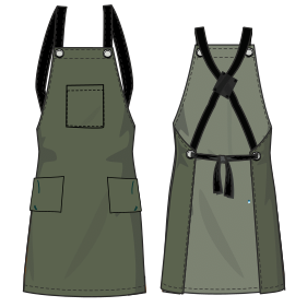 Fashion sewing patterns for UNIFORMS One-Piece Chef apron Unisex 9415